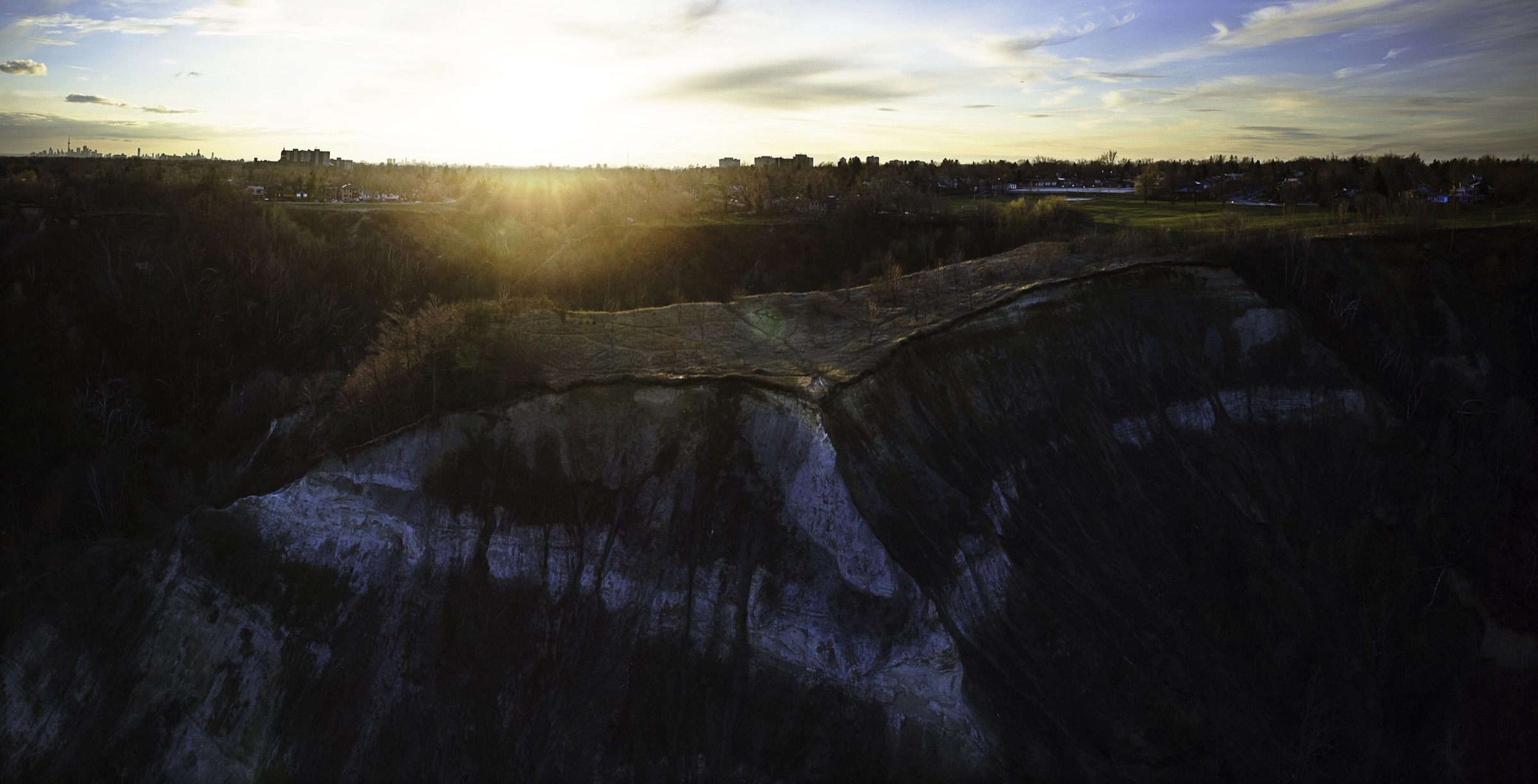 The Scarborough Bluffs at sunset